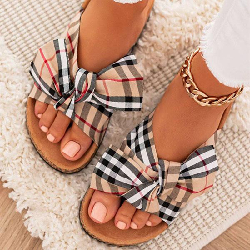 Foreign Trade Women's Shoes 35-43 plus Size Sandals Wholesale Summer Women's Slippers Bow Flat Leopard Print African Sandals Foreign Trade Women's Shoes 35-43 plus Size Sandals Wholesale Summer Women's Slippers Bow Flat Leopard Print African Sandals