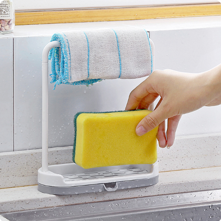 Kitchen storage shelf dishcloth dishcloth dishcloth washing-up linen shelf non-perforated towel cloth shelf dishcloth hanger