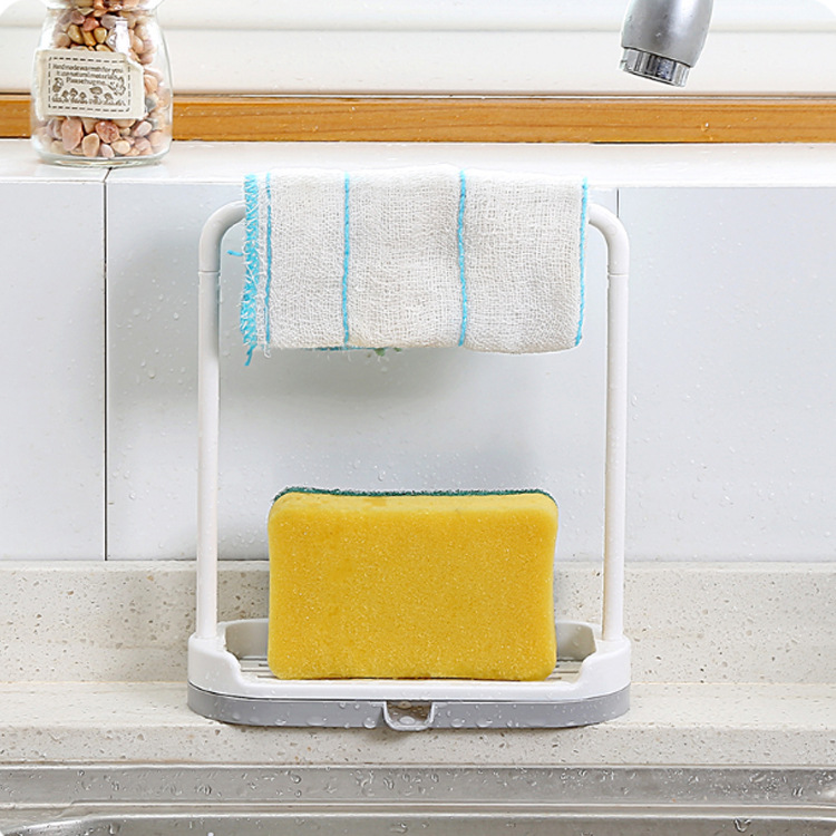 Kitchen storage shelf dishcloth dishcloth dishcloth washing-up linen shelf non-perforated towel cloth shelf dishcloth hanger