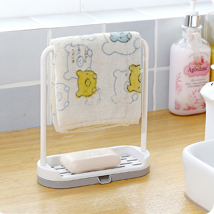 Kitchen storage shelf dishcloth dishcloth dishcloth washing-up linen shelf non-perforated towel cloth shelf dishcloth hanger