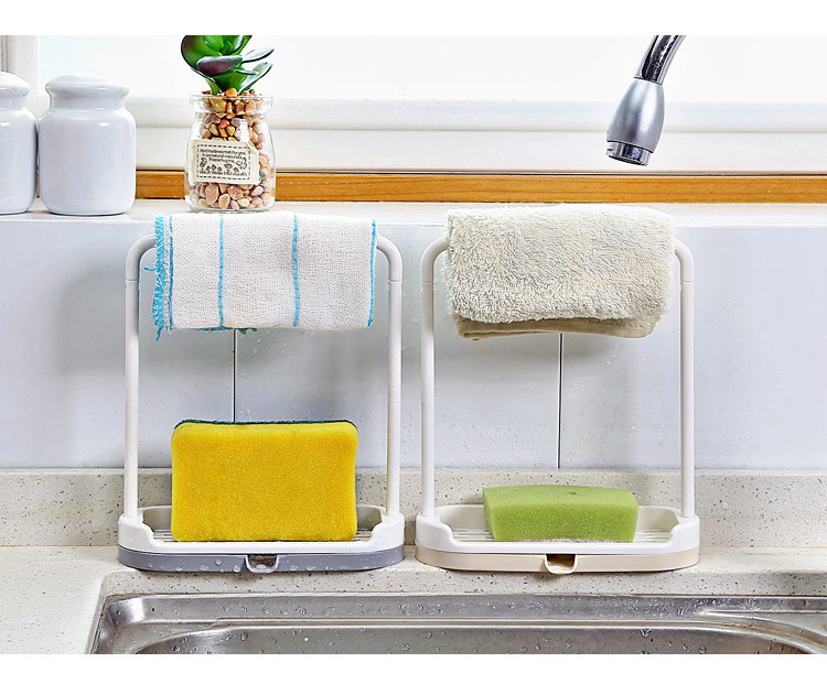 Kitchen storage shelf dishcloth dishcloth dishcloth washing-up linen shelf non-perforated towel cloth shelf dishcloth hanger