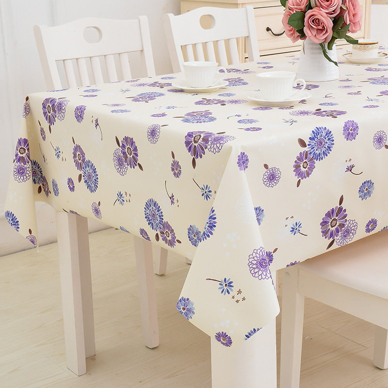 Rural table cloth, water, oil, heat, non - washing tablecloth PVC plastic tablecloth dining room rectangular tea table mat