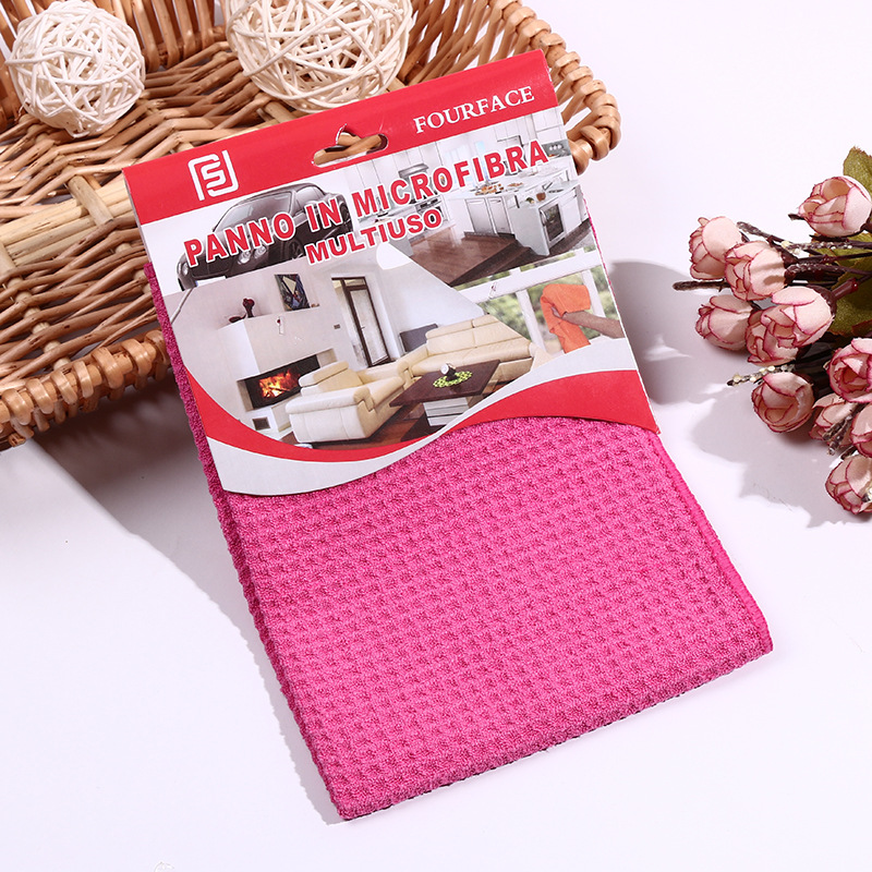 2018 new waffle cloth to clean the water to absorb the oil and not to lose the wool thickening washing  wholesale.