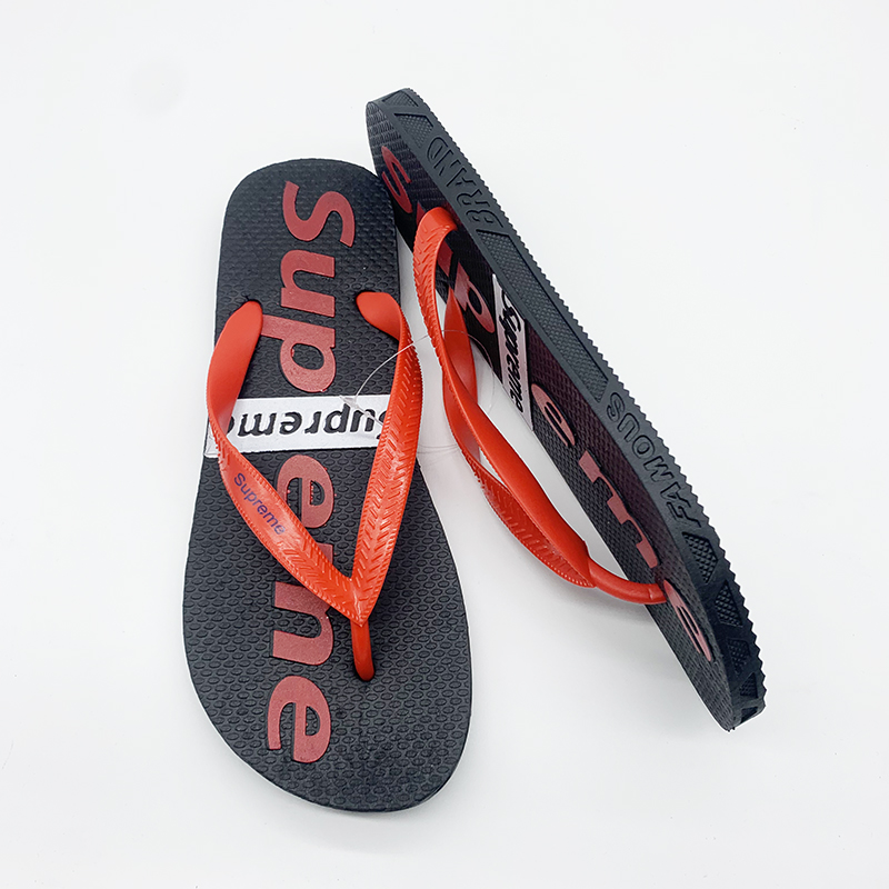 Foreign Trade African PVC Blowing Beach Flip-Flops Printing Men&#039;s Summer Slippers Spot Custom Pattern Logo