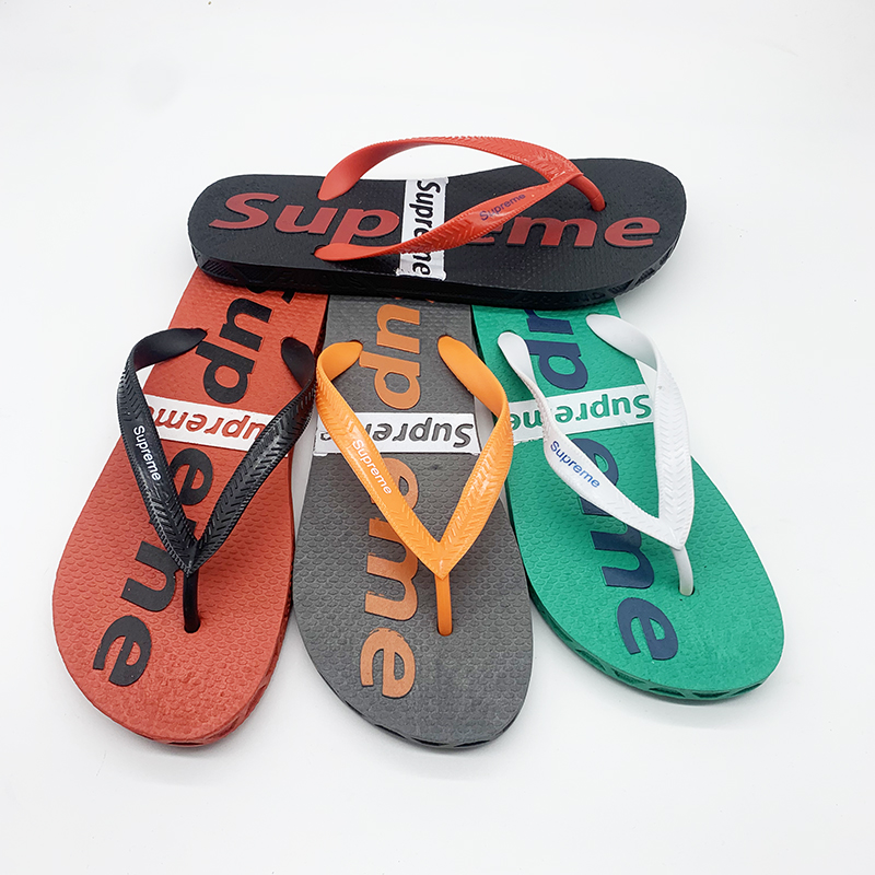 Foreign Trade African PVC Blowing Beach Flip-Flops Printing Men's Summer Slippers Spot Custom Pattern Logo