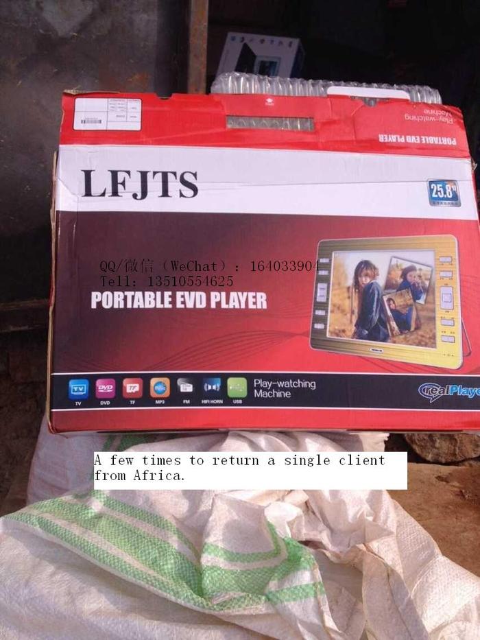 African sales of portable TV DVD/USB radio video machine