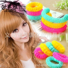 African Magic Curly Hair Sponge Creative Hairdressing Double-Sided Dual-Use with Holes Dirty Hair Messy Hair Hair Curlers