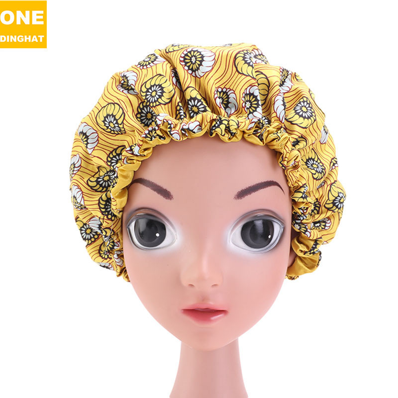 Amazon New Supply Children's Satin Nightcap African Batik Printing Double Layer round Cap Elastic Adjustable Buckle Amazon New Supply Children's Satin Nightcap African Batik Printing Double Layer round Cap Elastic Adjustable Buckle