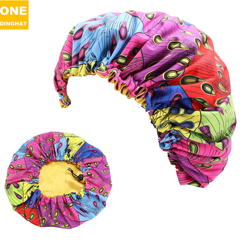 Amazon New Supply Children's Satin Nightcap African Batik Printing Double Layer round Cap Elastic Adjustable Buckle Amazon New Supply Children's Satin Nightcap African Batik Printing Double Layer round Cap Elastic Adjustable Buckle