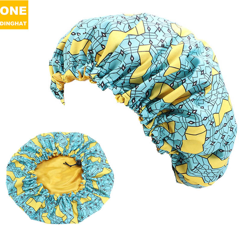 Amazon New Supply Children's Satin Nightcap African Batik Printing Double Layer round Cap Elastic Adjustable Buckle Amazon New Supply Children's Satin Nightcap African Batik Printing Double Layer round Cap Elastic Adjustable Buckle