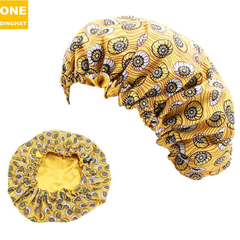 Amazon New Supply Children's Satin Nightcap African Batik Printing Double Layer round Cap Elastic Adjustable Buckle Amazon New Supply Children's Satin Nightcap African Batik Printing Double Layer round Cap Elastic Adjustable Buckle