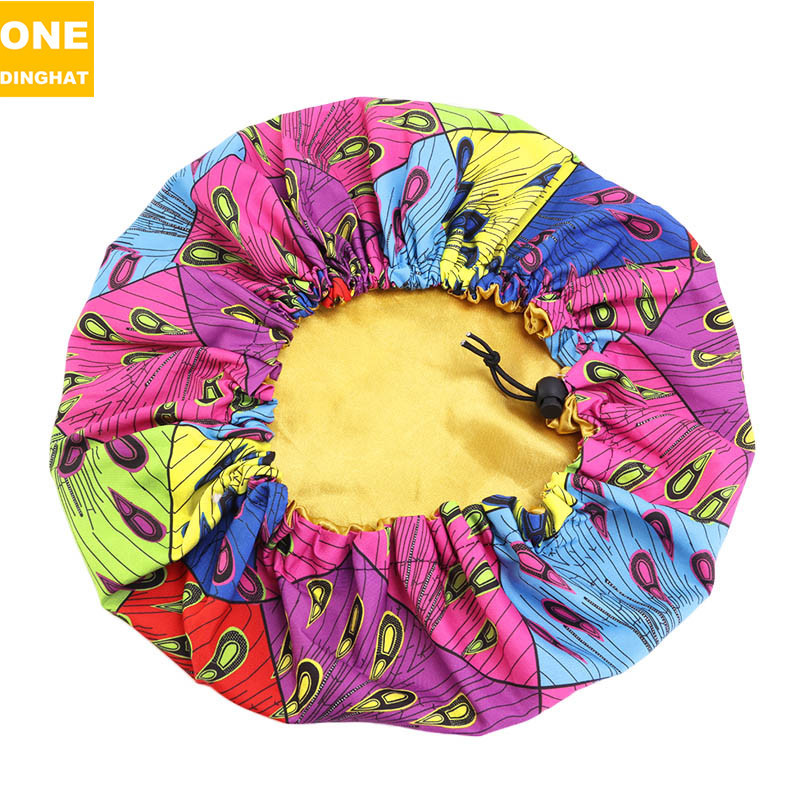 Amazon New Supply Children's Satin Nightcap African Batik Printing Double Layer round Cap Elastic Adjustable Buckle Amazon New Supply Children's Satin Nightcap African Batik Printing Double Layer round Cap Elastic Adjustable Buckle