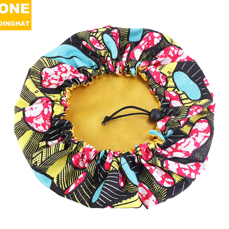 Amazon New Supply Children's Satin Nightcap African Batik Printing Double Layer round Cap Elastic Adjustable Buckle Amazon New Supply Children's Satin Nightcap African Batik Printing Double Layer round Cap Elastic Adjustable Buckle
