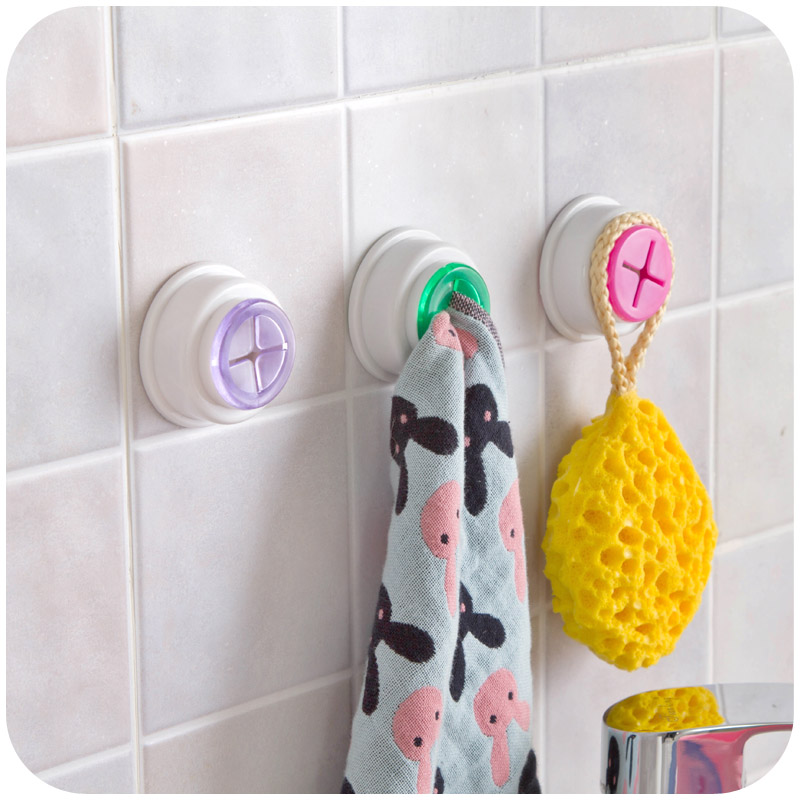 Use cloth clip multicolor self-adhesive lazy Towel Hook washing towel clip extraction