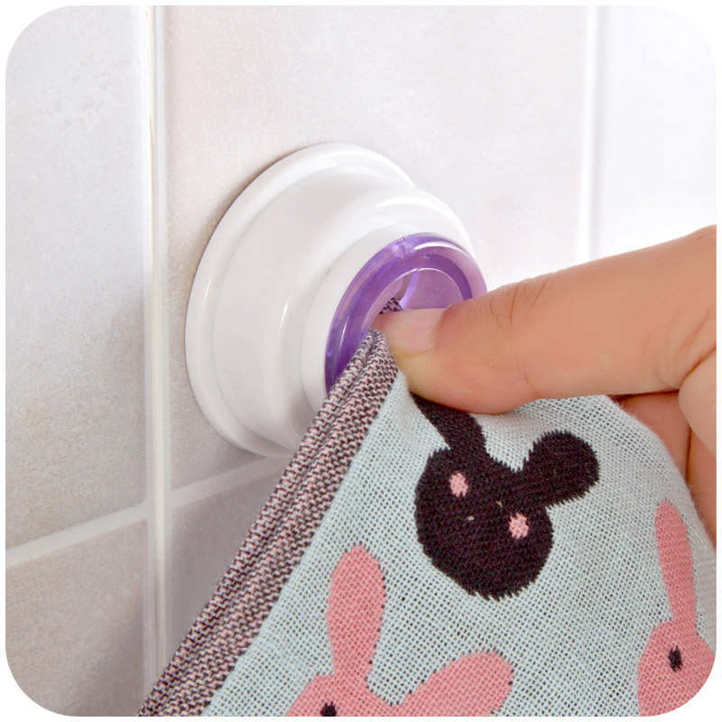 Use cloth clip multicolor self-adhesive lazy Towel Hook washing towel clip extraction