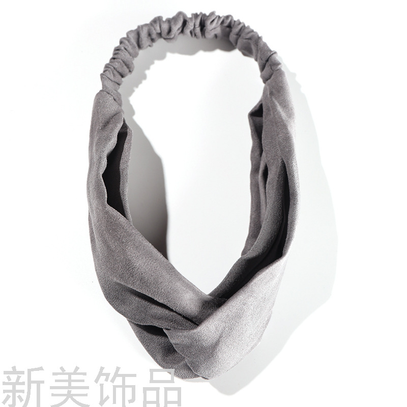 Korean Version of the INS Internet Celebrity Elastic Cross Cloth Hair Ring Hair Band Headband Hair Washing Face Hair Band Solid Color Satin Korean Version of the INS Internet Celebrity Elastic Cross Cloth Hair Ring Hair Band Headband Hair Washing Face Hair Band Solid Color Satin