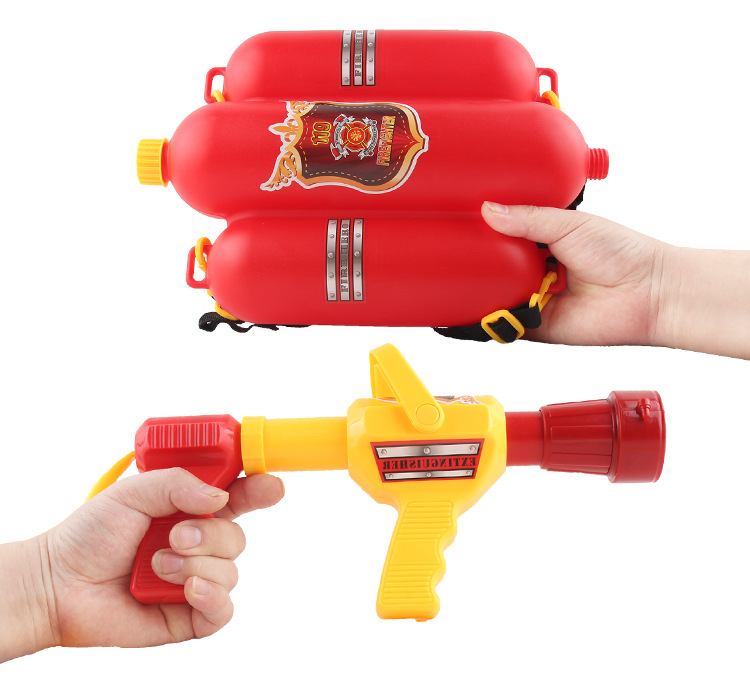 10 children fire cap fire extinguisher water gun fire fighters acting as waterproof fire suit stage performance props