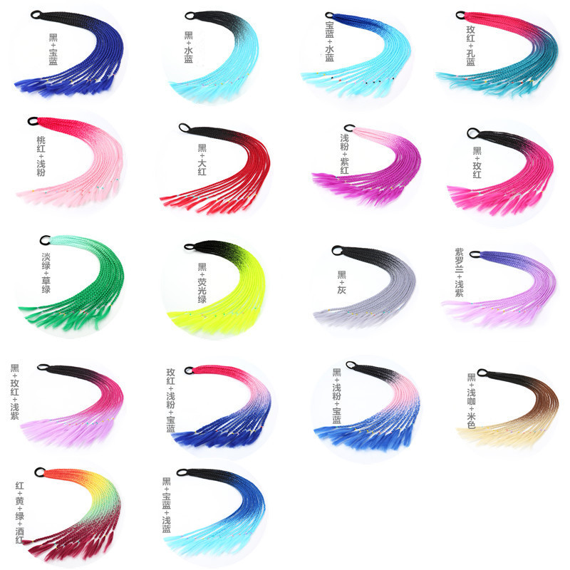 Factory Direct Supply Cross-Border Required Children's Color Wig Braid Ponytail Fashion Braided Delivery Spot Supply Stable Supply Factory Direct Supply Cross-Border Required Children's Color Wig Braid Ponytail Fashion Braided Delivery Spot Supply Stable Supply