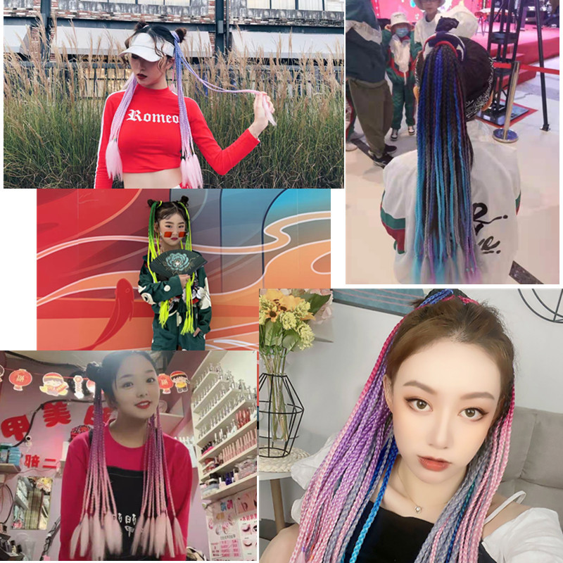 Factory Direct Supply Cross-Border Required Children's Color Wig Braid Ponytail Fashion Braided Delivery Spot Supply Stable Supply Factory Direct Supply Cross-Border Required Children's Color Wig Braid Ponytail Fashion Braided Delivery Spot Supply Stable Supply