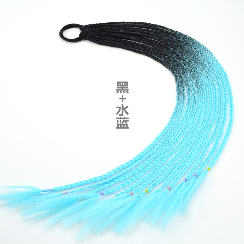 Factory Direct Supply Cross-Border Required Children's Color Wig Braid Ponytail Fashion Braided Delivery Spot Supply Stable Supply Factory Direct Supply Cross-Border Required Children's Color Wig Braid Ponytail Fashion Braided Delivery Spot Supply Stable Supply