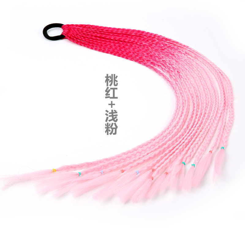 Factory Direct Supply Cross-Border Required Children's Color Wig Braid Ponytail Fashion Braided Delivery Spot Supply Stable Supply Factory Direct Supply Cross-Border Required Children's Color Wig Braid Ponytail Fashion Braided Delivery Spot Supply Stable Supply