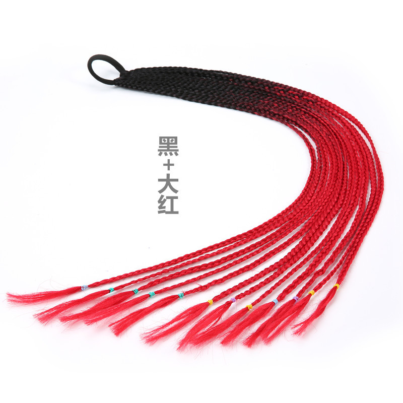 Factory Direct Supply Cross-Border Required Children's Color Wig Braid Ponytail Fashion Braided Delivery Spot Supply Stable Supply Factory Direct Supply Cross-Border Required Children's Color Wig Braid Ponytail Fashion Braided Delivery Spot Supply Stable Supply