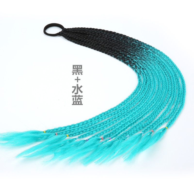 Factory Direct Supply Cross-Border Required Children's Color Wig Braid Ponytail Fashion Braided Delivery Spot Supply Stable Supply Factory Direct Supply Cross-Border Required Children's Color Wig Braid Ponytail Fashion Braided Delivery Spot Supply Stable Supply