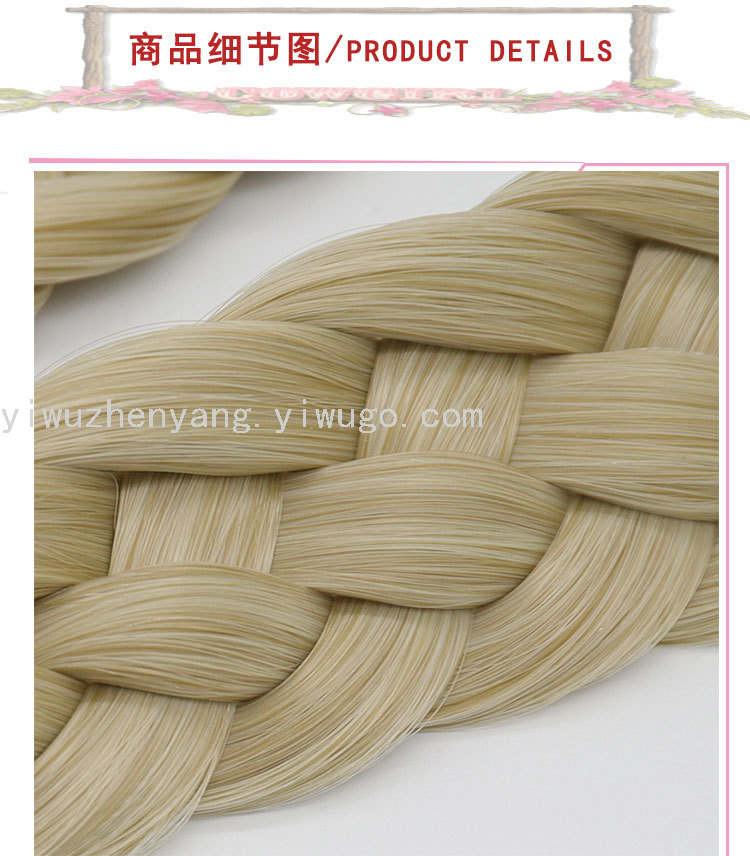 Cross-Border European and American Hand-Woven Five-Strand Braid Two-Strand Twist Headband Hair Band Women's Matte Silk Wig Hair Hoop Cross-Border European and American Hand-Woven Five-Strand Braid Two-Strand Twist Headband Hair Band Women's Matte Silk Wig Hair Hoop