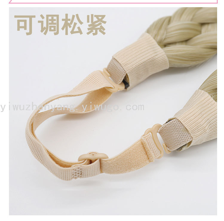 Cross-Border European and American Hand-Woven Five-Strand Braid Two-Strand Twist Headband Hair Band Women's Matte Silk Wig Hair Hoop Cross-Border European and American Hand-Woven Five-Strand Braid Two-Strand Twist Headband Hair Band Women's Matte Silk Wig Hair Hoop