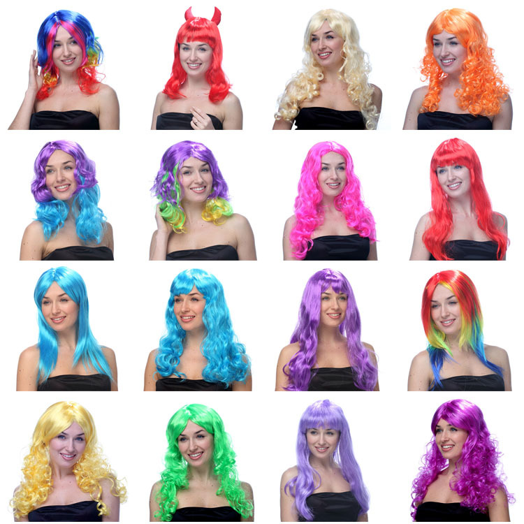 Manufacturer direct selling long hair wig, men and women wear wigs for wigs. Manufacturer direct selling long hair wig, men and women wear wigs for wigs.