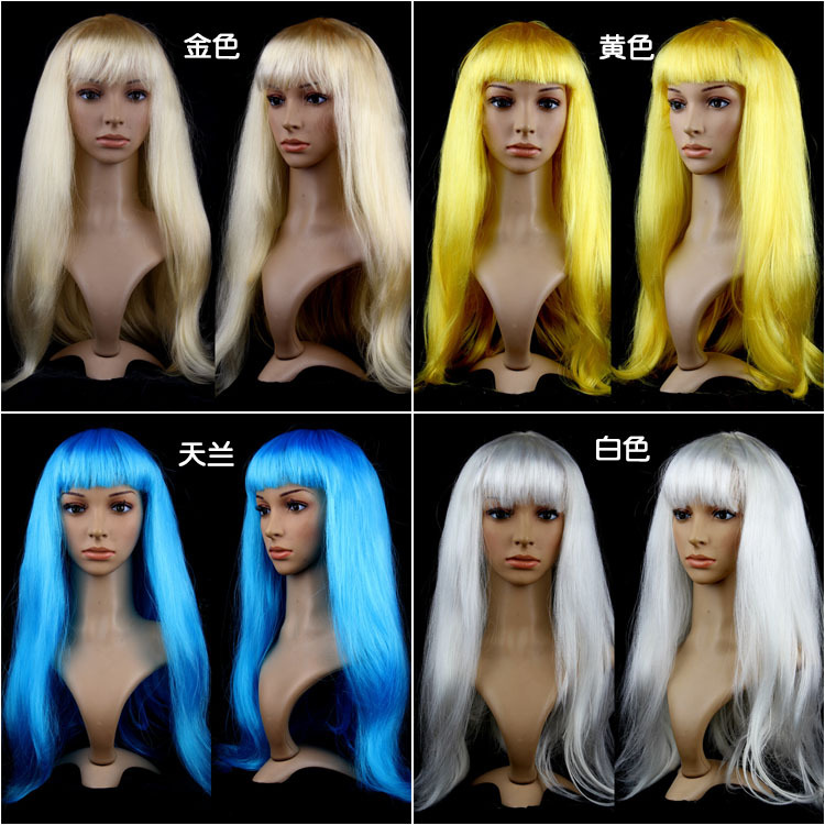 Manufacturer direct selling long hair wig, men and women wear wigs for wigs. Manufacturer direct selling long hair wig, men and women wear wigs for wigs.