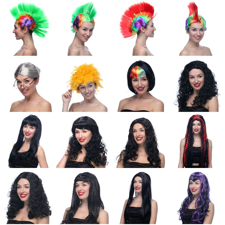 Manufacturer direct selling long hair wig, men and women wear wigs for wigs. Manufacturer direct selling long hair wig, men and women wear wigs for wigs.