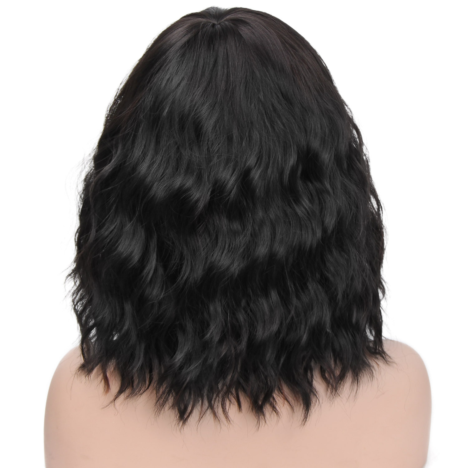 Wig CrossBorder HotSelling Chemical Fiber Wig Female Headgear Black Bangs Short Pear Flower Curly Hair