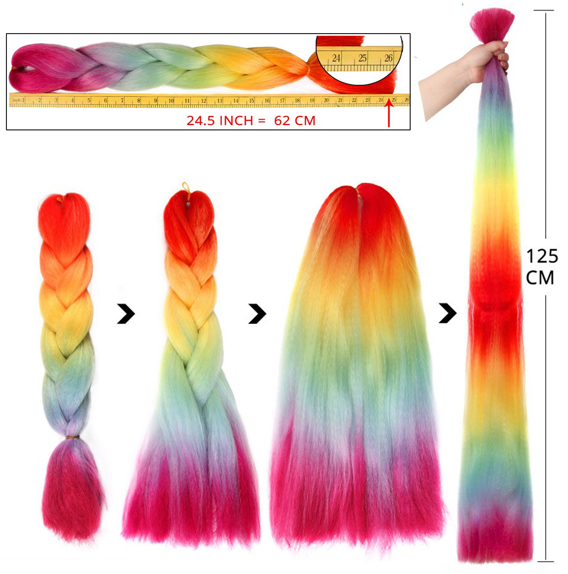 Colorful Gradient Wig Fiber Braids African Dreadlocks Big Braid Braid Hair Big Braid Braid Hair Colorful Gradient Wig Fiber Braids African Dreadlocks Big Braid Braid Hair Big Braid Braid Hair