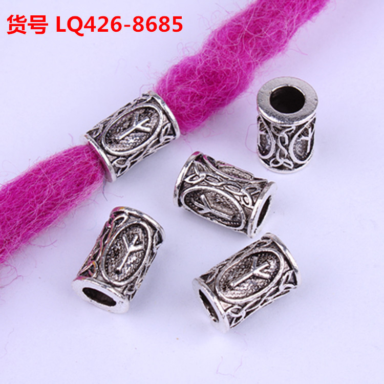 Wig Reggae Ornament Beaded Dreadlocks Hairware Decorative Beaded Vintage Alloy Large Hole Beads Wig Reggae Ornament Beaded Dreadlocks Hairware Decorative Beaded Vintage Alloy Large Hole Beads
