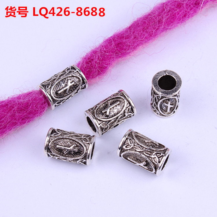 Wig Reggae Ornament Beaded Dreadlocks Hairware Decorative Beaded Vintage Alloy Large Hole Beads Wig Reggae Ornament Beaded Dreadlocks Hairware Decorative Beaded Vintage Alloy Large Hole Beads