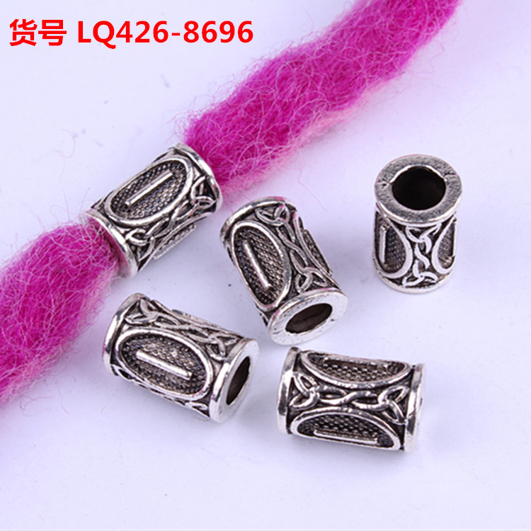 Wig Reggae Ornament Beaded Dreadlocks Hairware Decorative Beaded Vintage Alloy Large Hole Beads Wig Reggae Ornament Beaded Dreadlocks Hairware Decorative Beaded Vintage Alloy Large Hole Beads