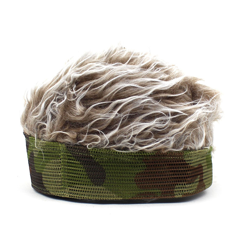 2020 Amazon Cross-Border Hot Hat Wig Sub-Douyin Online Influencer Hat Wig Hip Hop Spoof Rogue Chinese Landlord Hat