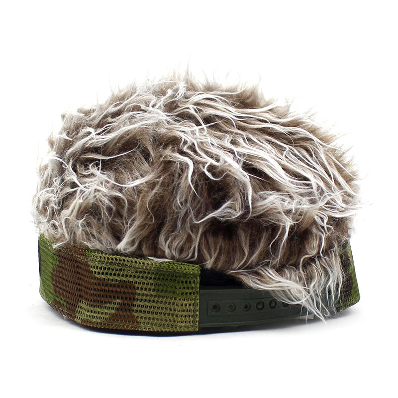 2020 Amazon Cross-Border Hot Hat Wig Sub-Douyin Online Influencer Hat Wig Hip Hop Spoof Rogue Chinese Landlord Hat
