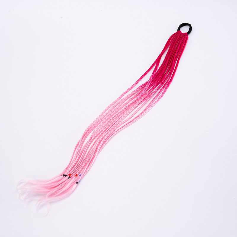 New False Braids Women's Hip Hop Wig Color Ponytail Hip Hop Handmade Gradient Children's Braid Color Weaving New False Braids Women's Hip Hop Wig Color Ponytail Hip Hop Handmade Gradient Children's Braid Color Weaving
