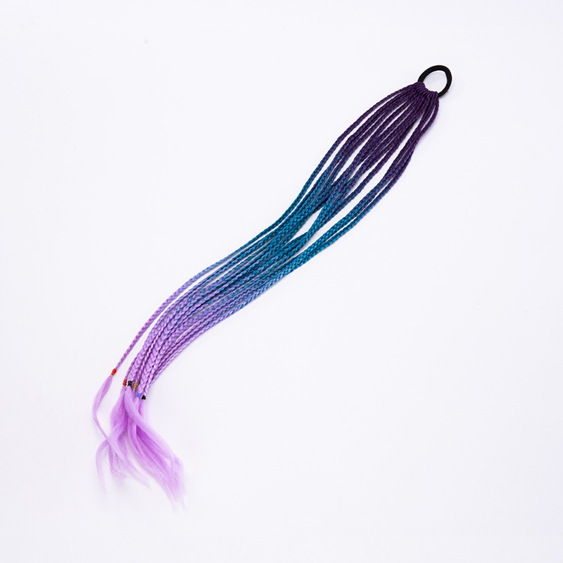 New False Braids Women's Hip Hop Wig Color Ponytail Hip Hop Handmade Gradient Children's Braid Color Weaving New False Braids Women's Hip Hop Wig Color Ponytail Hip Hop Handmade Gradient Children's Braid Color Weaving