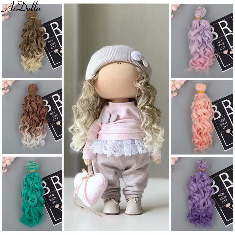 American Doll SD/Bjg Ye Luoli Doll High-Temperature Fiber Wig Hair Row Hair Piece Hair Curtain Instant Noodle Roll 15cm