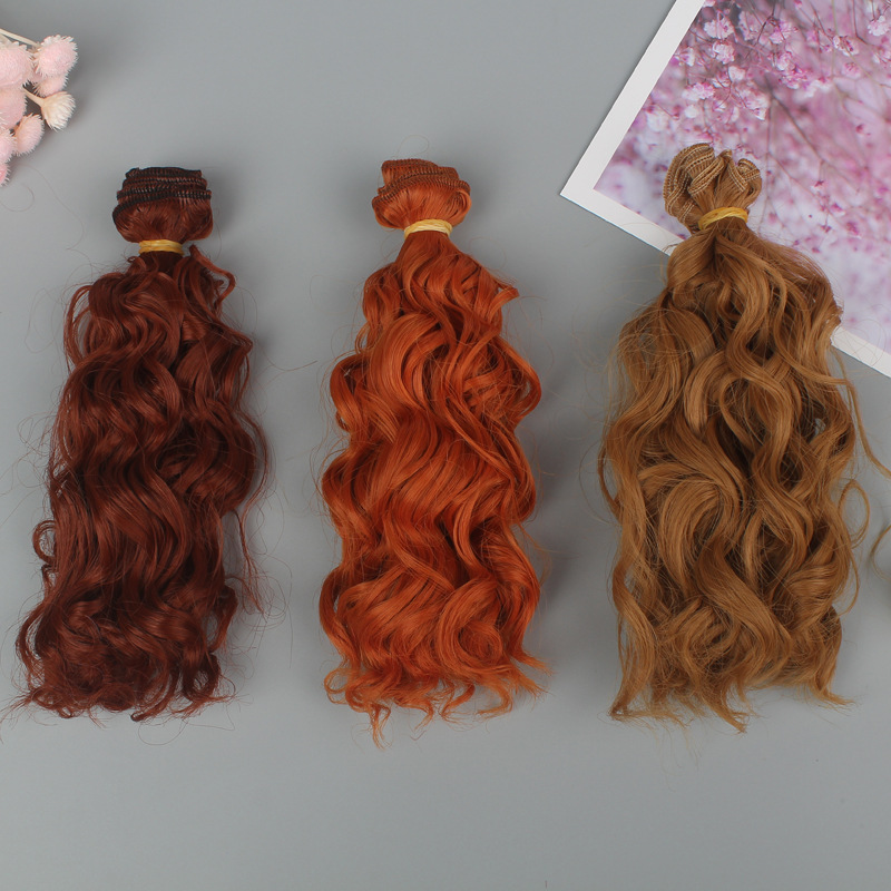 American Doll SD/Bjg Ye Luoli Doll High-Temperature Fiber Wig Hair Row Hair Piece Hair Curtain Instant Noodle Roll 15cm