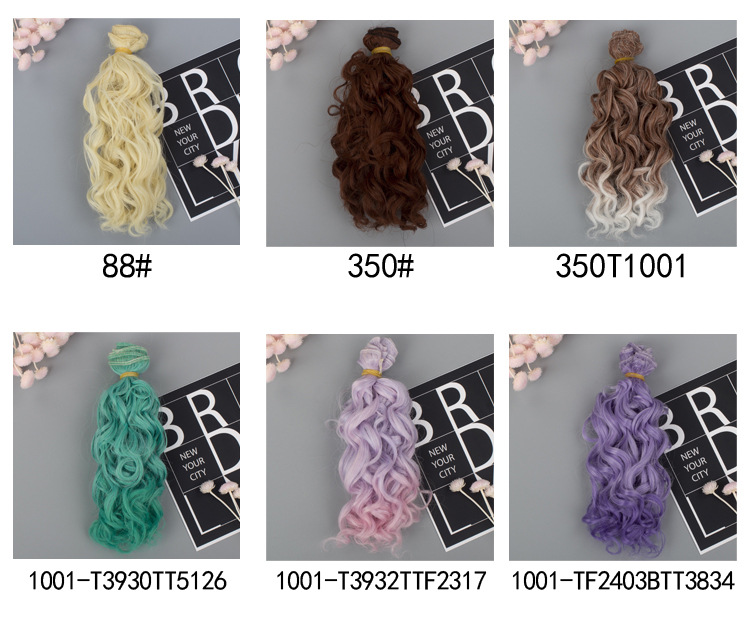 American Doll SD/Bjg Ye Luoli Doll High-Temperature Fiber Wig Hair Row Hair Piece Hair Curtain Instant Noodle Roll 15cm American Doll SD/Bjg Ye Luoli Doll High-Temperature Fiber Wig Hair Row Hair Piece Hair Curtain Instant Noodle Roll 15cm