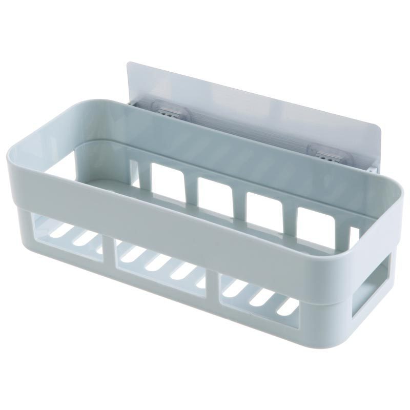 Plain Tracelss Paste Rectangular Storage Rack Wash Utensils Shelf Bathroom Toilet Shelf