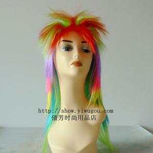 Multi-colored wigs,Party wigs,Party wigs,Fans wig