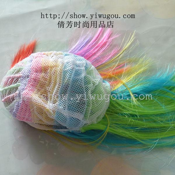 Multi-colored wigs,Party wigs,Party wigs,Fans wig