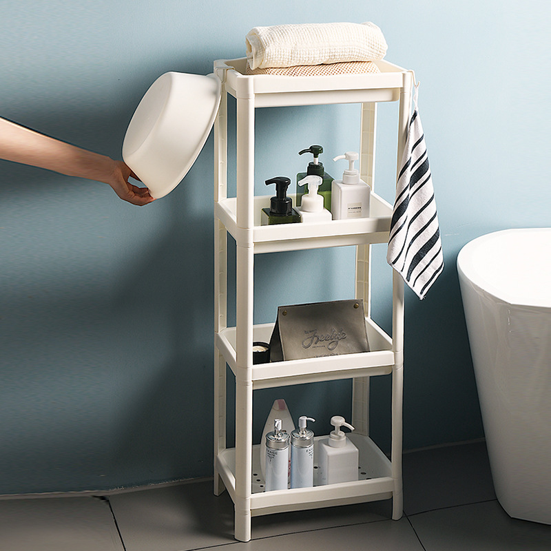 Bathroom Storage Rack Plastic Floor Bathroom Storage Rack Bathroom Toilet Washstand Triangle Article Storage Shelf