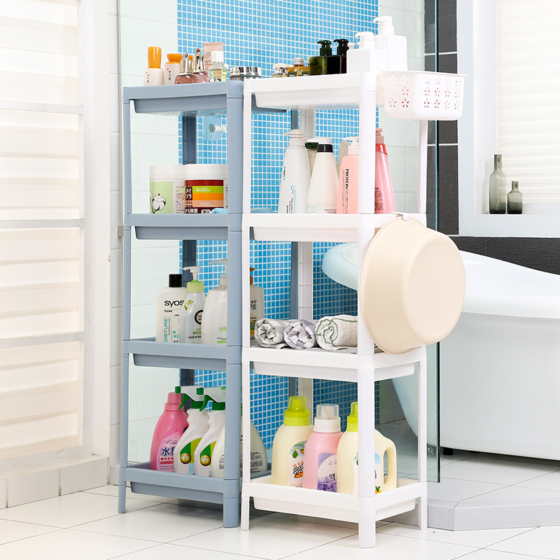 Bathroom Shelf Floor Plastic Multi-Layer Toilet Sink Shower Bathroom Bathroom Storage Shelves