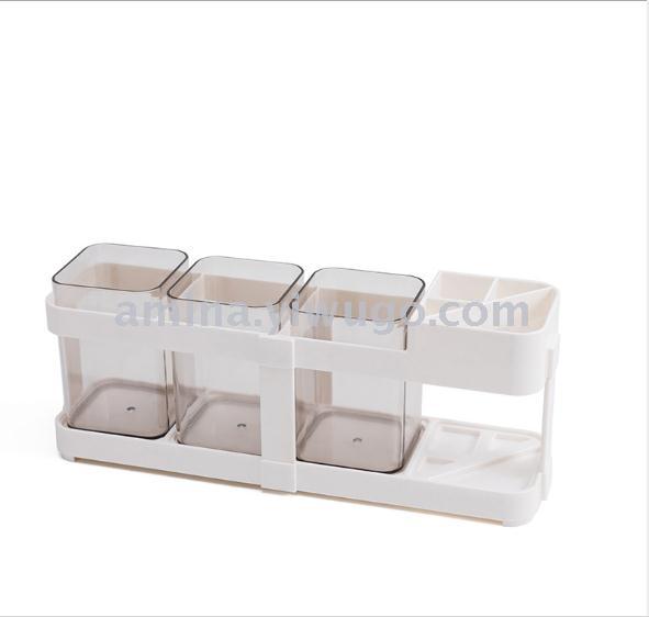 Multi-functional bathroom gargle shelf tooth cup couple set put toothpaste toothbrush holder desktop desktop storage box Multi-functional bathroom gargle shelf tooth cup couple set put toothpaste toothbrush holder desktop desktop storage box